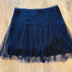 Rodarte Target Midnight Blue Tulle Mini Skirt Black Lace Under 14
